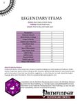 RPG Item: Legendary III: Legendary Items