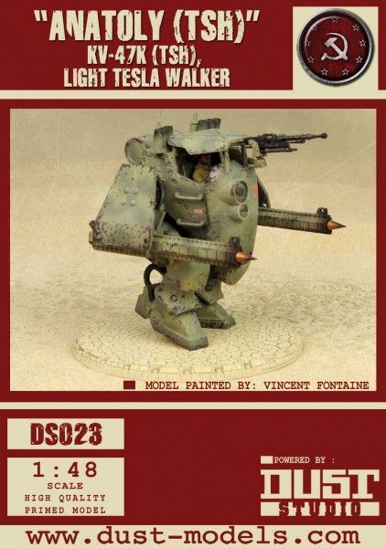 Dust Tactics: KV-47K (TSH) Light Tesla Walker – "Anatoly"
