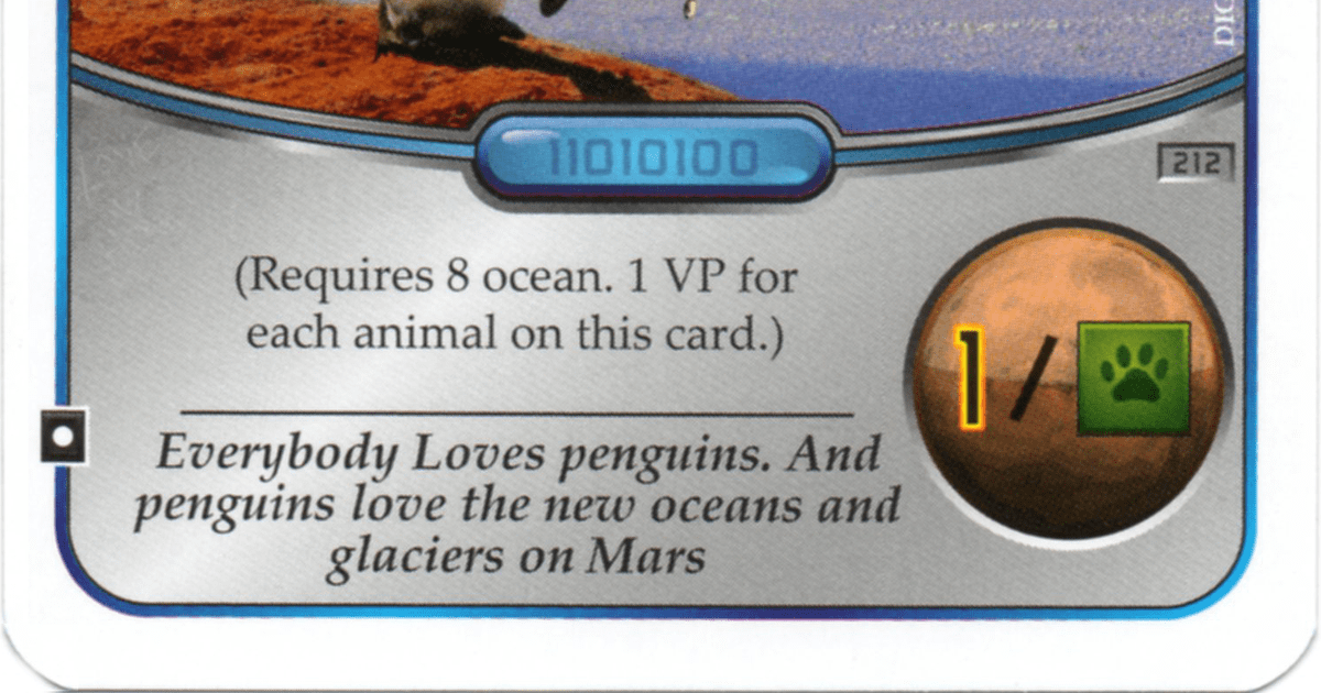 Terraforming Mars: Penguins Promo Card | Board Game | BoardGameGeek