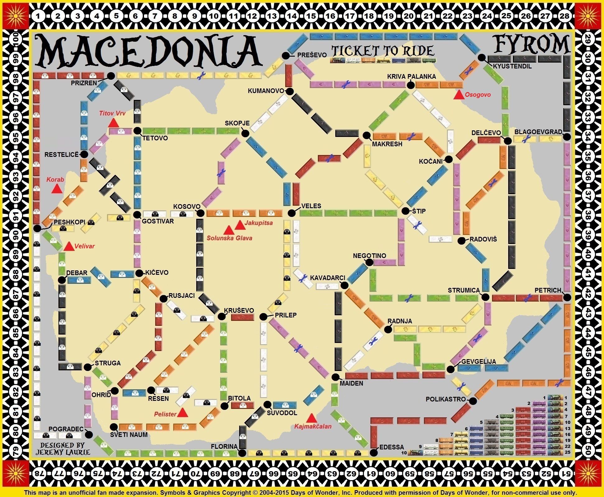 Macedonia (fan expansion for Ticket to Ride)