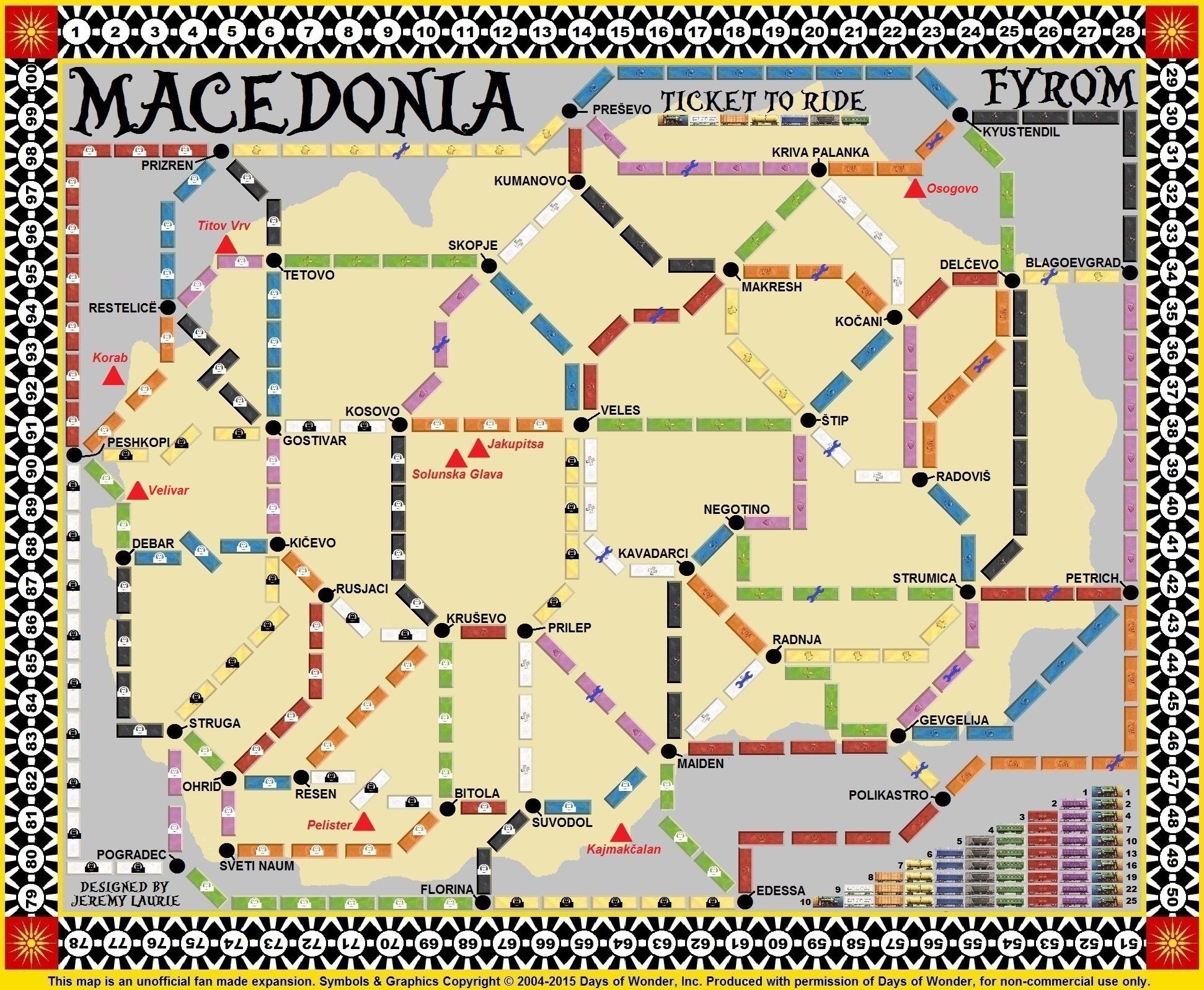 Macedonia (fan expansion for Ticket to Ride)