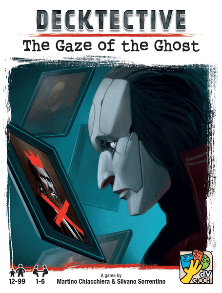 Decktective: The Gaze of the Ghost, dV Giochi, 2020 — front cover (image provided by the publisher)