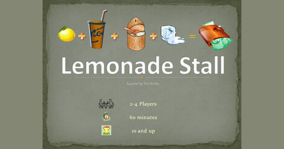 Lemonade Stall Board Game BoardGameGeek