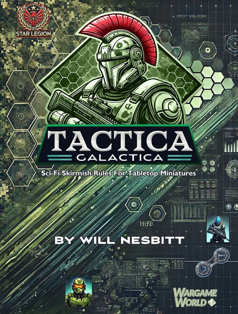 Cover art for Tactica Galactica: Sci-Fi Skirmish Rules for Tabletop Miniatures