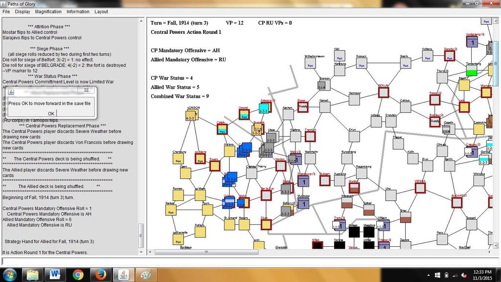 Pro Game: Turn-by-turn Logfile and Maps | Paths of Glory