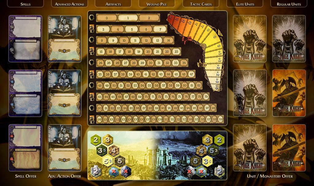 Mage Knight is so intense, I need the help of a 2nd playmat Mage