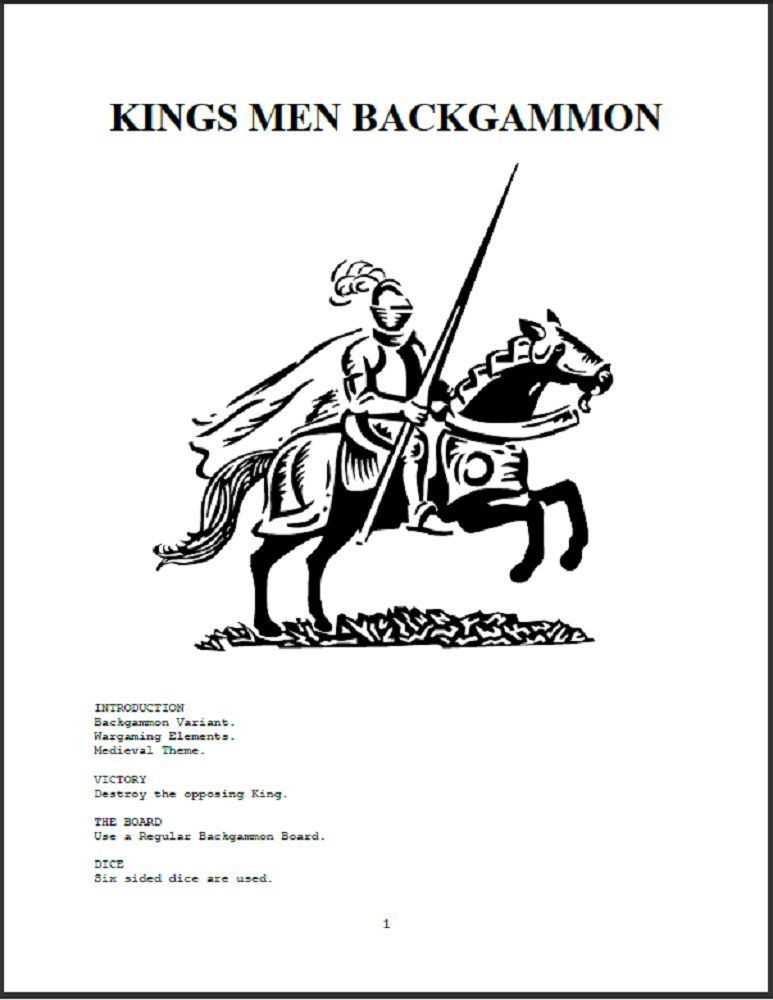 Kings Men Backgammon cover art