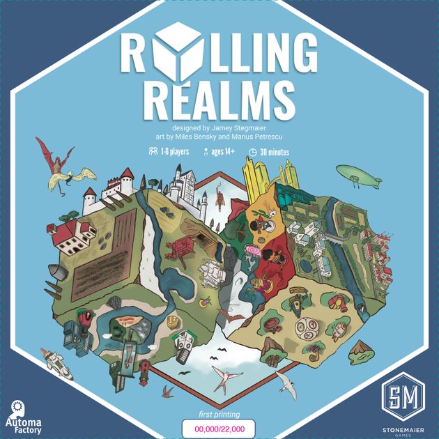 Rolling Realms Roll And Write Dice Game Stonemaier Games STM 450 Board