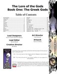 RPG Item: Lore of the Gods Book One: Greek Gods