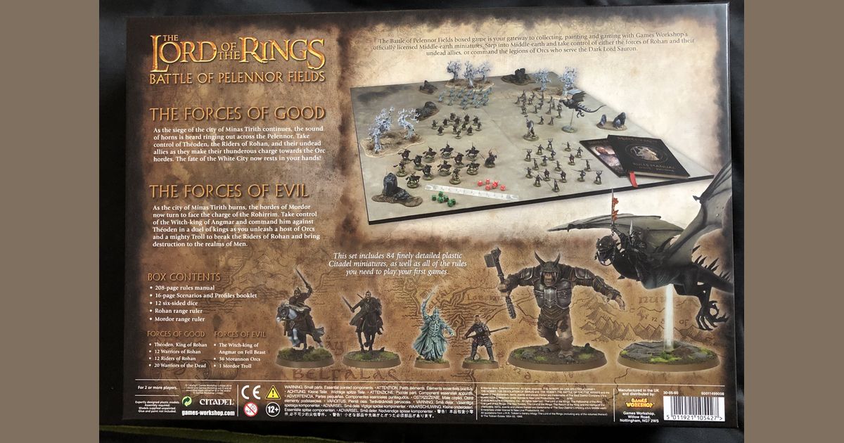 lord of the rings battle for middle earth board game