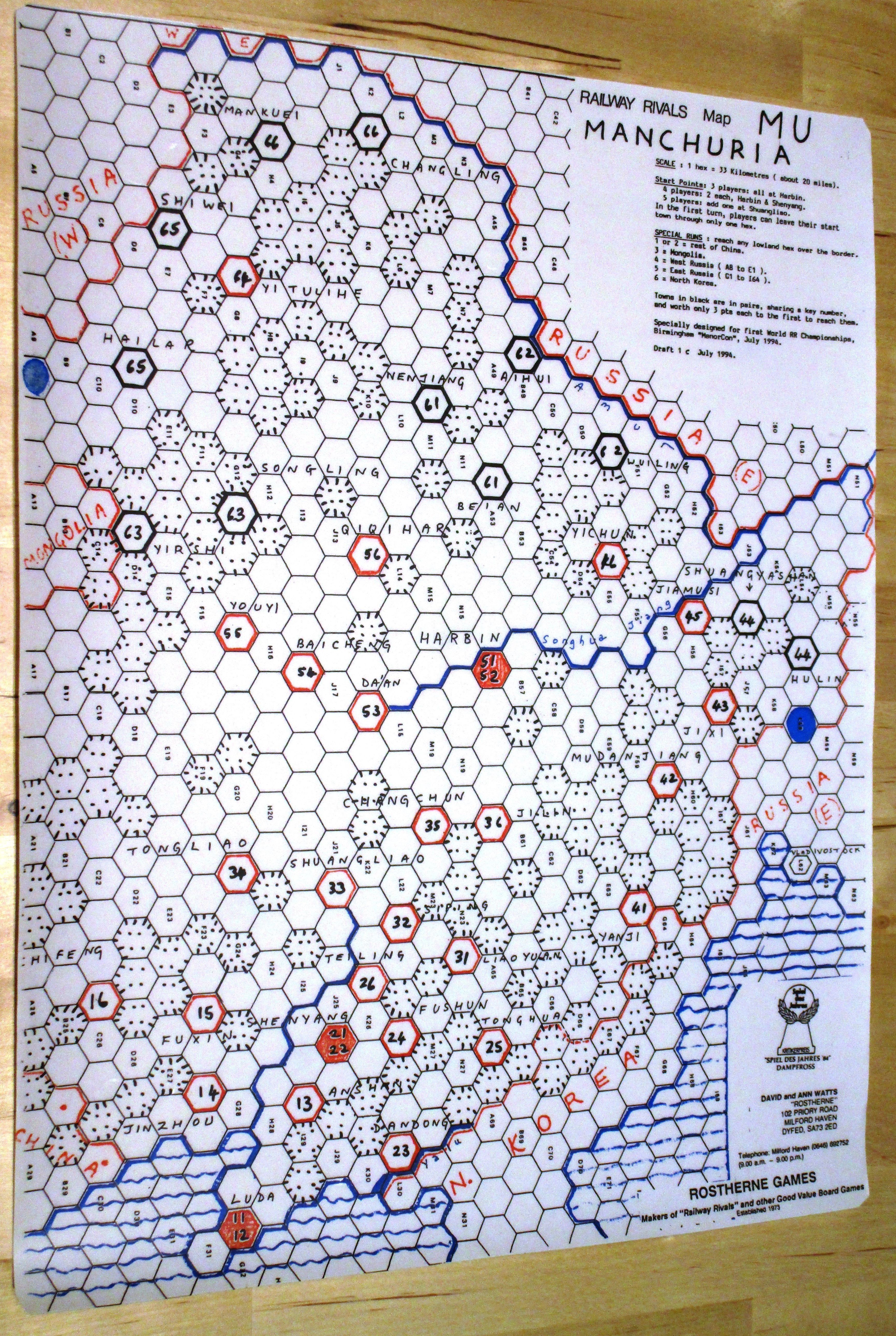 Railway Rivals Map MU: Manchuria