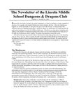 Issue: The Newsletter of the Lincoln Middle School Dungeons & Dragons Club (Issue 3 - Oct 2009)