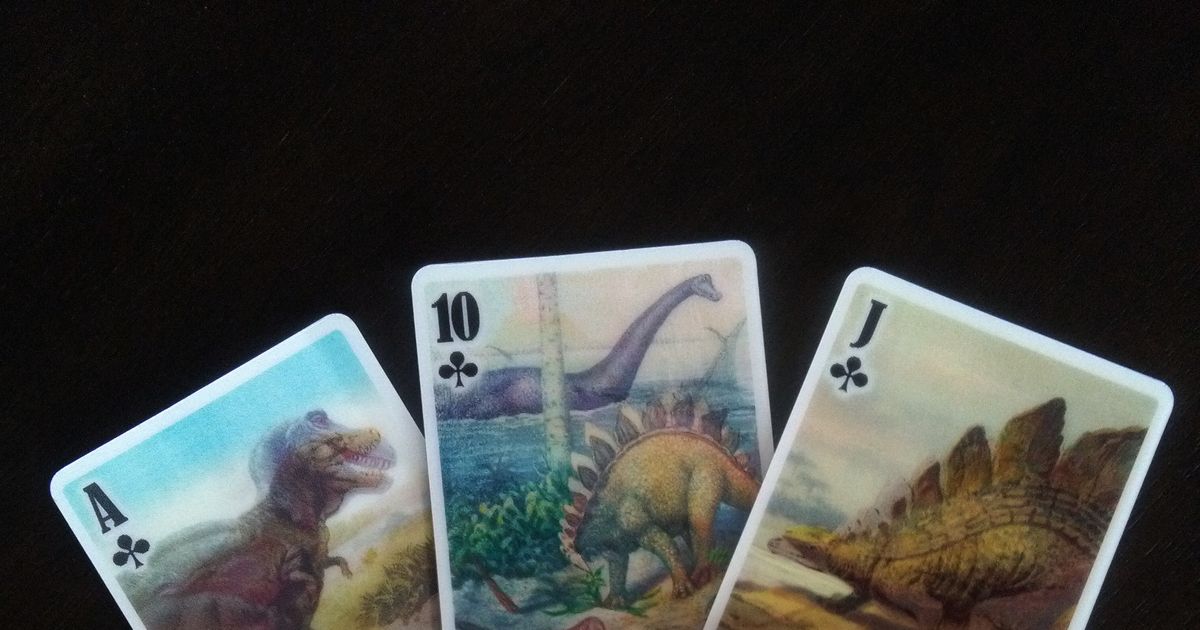 Dinosaur Playing Cards- 3D