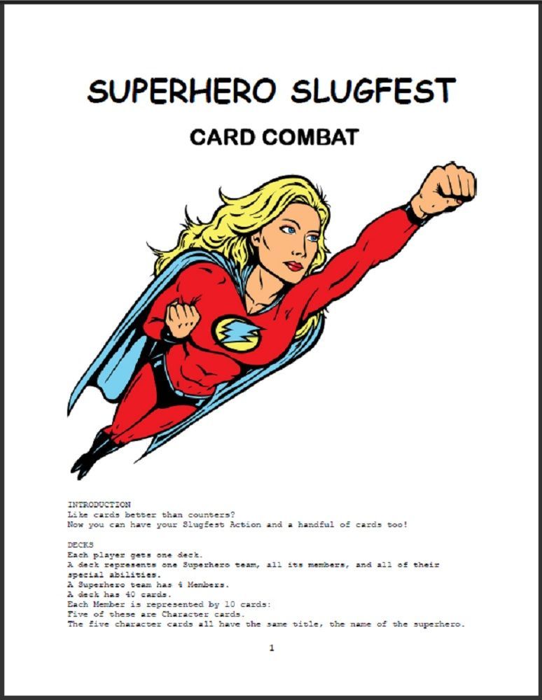 Superhero Slugfest Card Combat