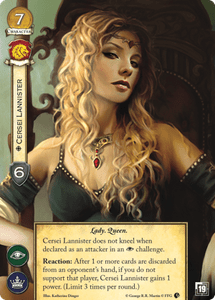 A Game of Thrones: The Card Game – Cersei Lannister Alternate Art Promo Card