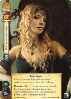 A Game of Thrones: The Card Game – Cersei Lannister Alternate Art Promo Card