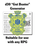RPG Item: FGM037p: d30 Random "Gut Buster" Generator