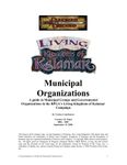 RPG Item: Municipal Organizations