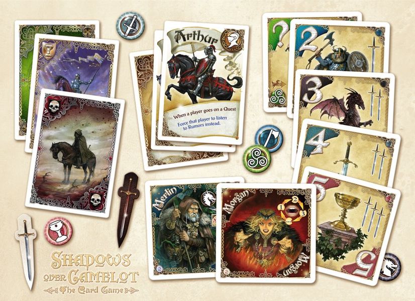 Shadows over Camelot: The Card Game, Days of Wonder, 2012 – cards and tokens (image provided by the publisher)