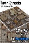 RPG Item: Town Streets 24" x 24" RPG Encounter Map