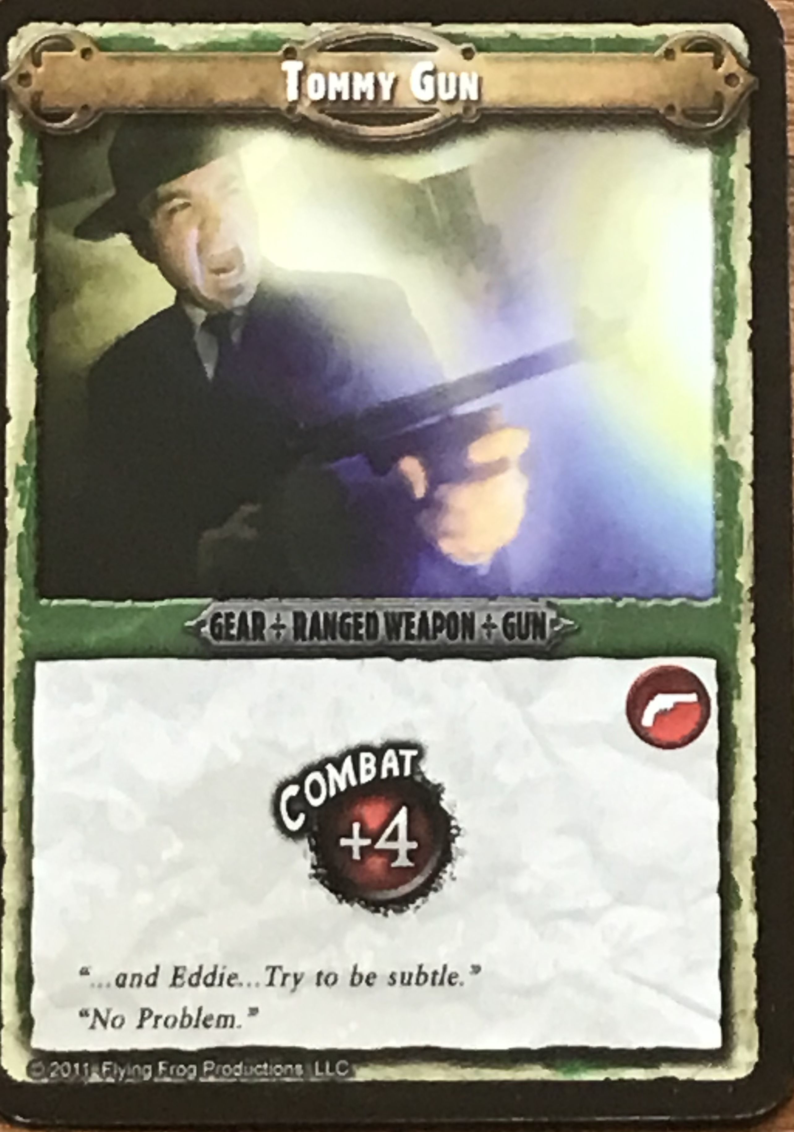 Fortune and Glory: Tommy Gun Promo Card