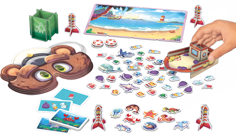 Captain Nature, Schmidt Spiele, 2023 — gameplay example (image provided by the publisher)