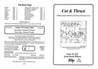 Issue: Cut & Thrust (Issue 222 - Sep 2003)