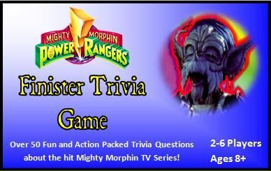 Mighty Morphin Power Rangers: Finister Trivia Game cover art