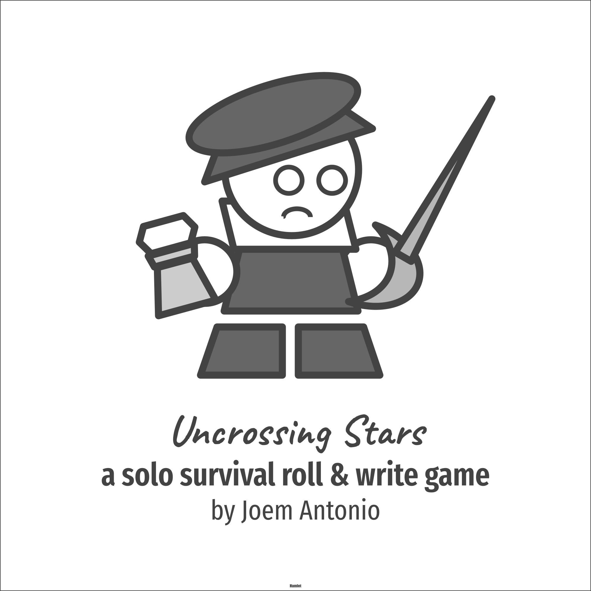 Uncrossing Stars- a solitaire roll & write survival game