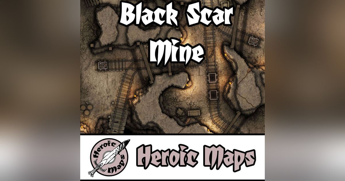 Heroic Maps: Black Scar Mine | RPG Item | RPGGeek