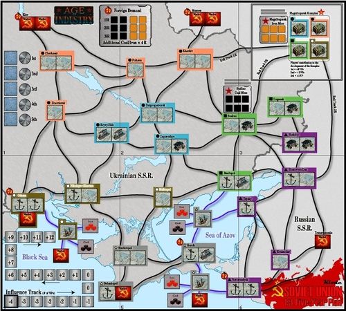 Board Game: Age of Industry Expansion: Belgium & USSR