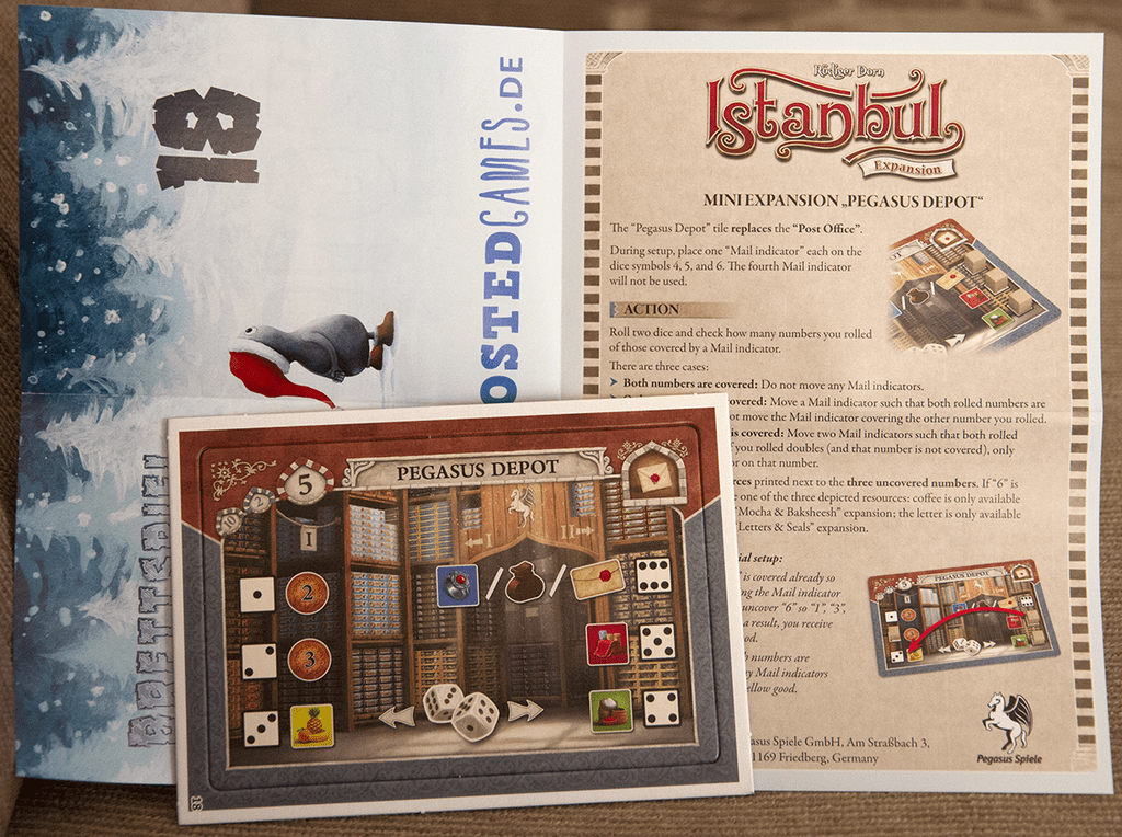 Istanbul Mini Erweiterung Pegasus Brettspiel Adventskalendar 2016 Promo # 18 