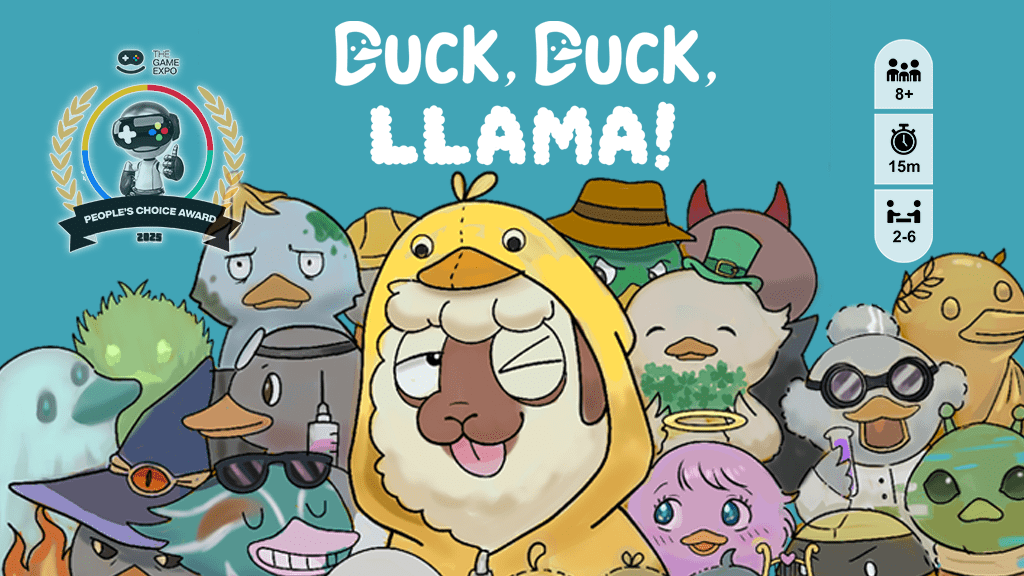Cover art for Duck, Duck, Llama!
