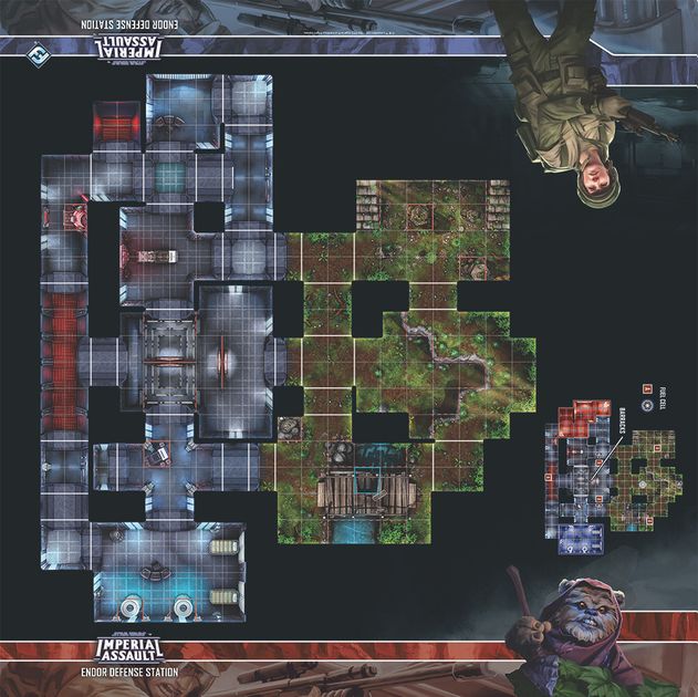 Star Wars Imperial Assault Endor Defense Station Skirmish Map Board Game Boardgamegeek