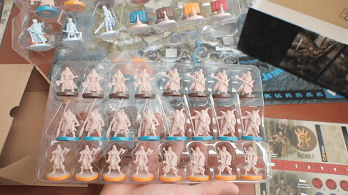 Game comes with boxes for all the miniatures. 