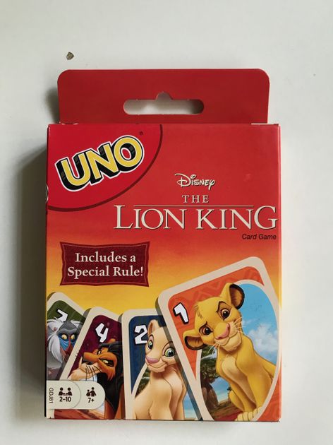 UNO Disney The Lion King Themed Card Game for 2-10 Players Ages 7y for sale online 