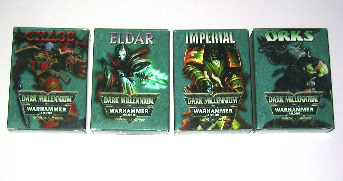 Set Of 2 Starter Decks Warhammer 40,000 Card Game Orks/Eldar TCG CCG 