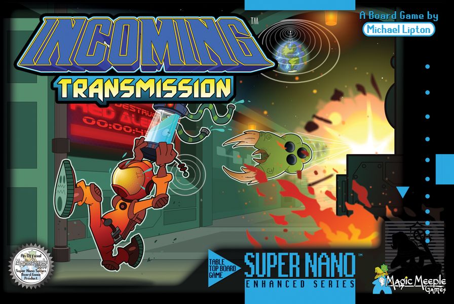 Flat-facing box cover for Incoming Transmission! On Kickstarter now!