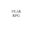RPG Item: FEAR RPG (2nd Ed.)