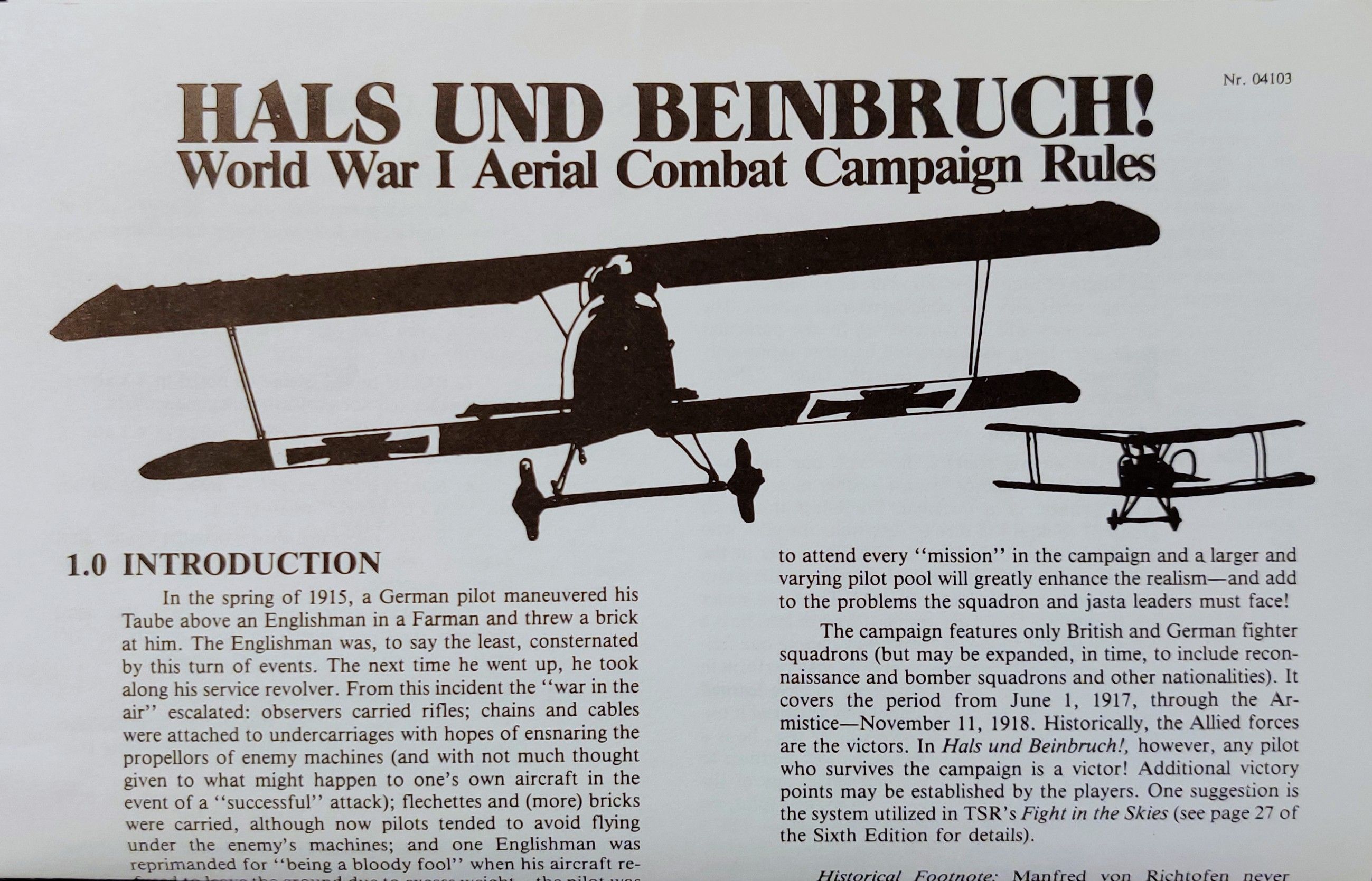 Hals und Beinbruch!