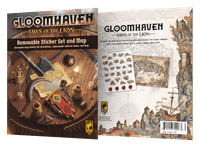 Board Game Accessory: Gloomhaven: Jaws of the Lion – Removable Sticker Set and Map