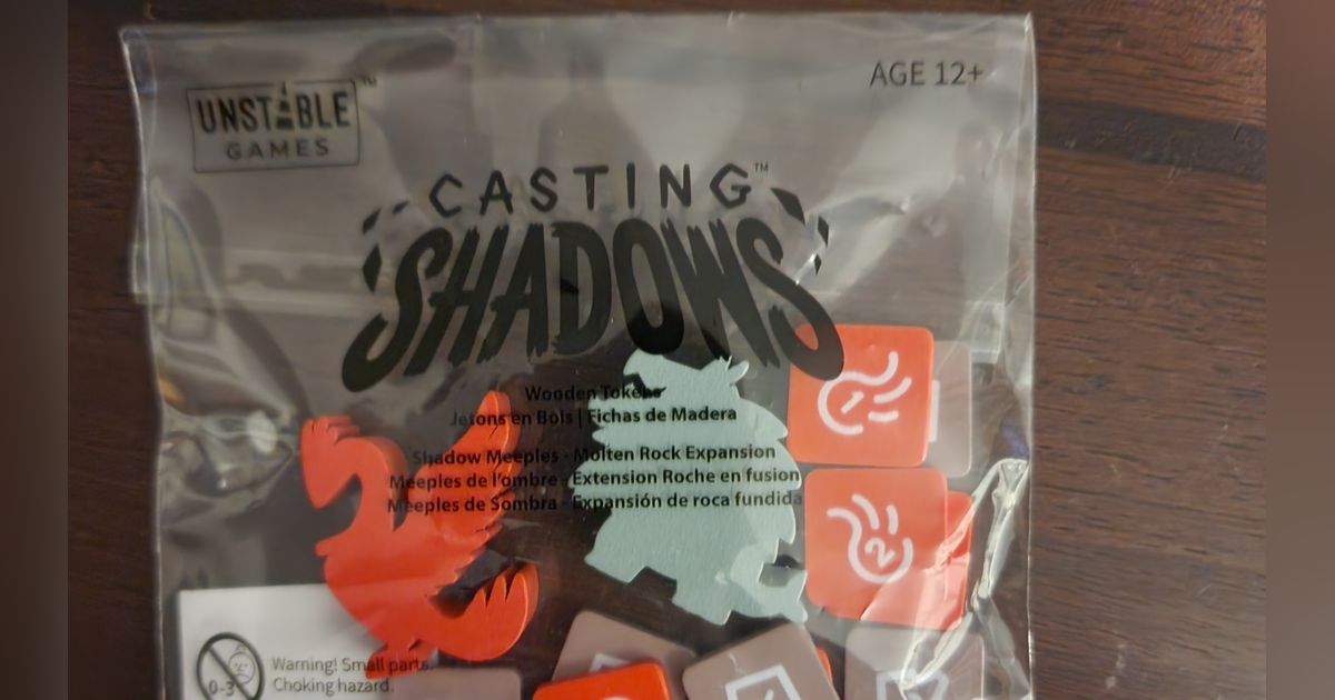 Casting Shadows: The Molten Expansion Wooden Tokens | Board Game 