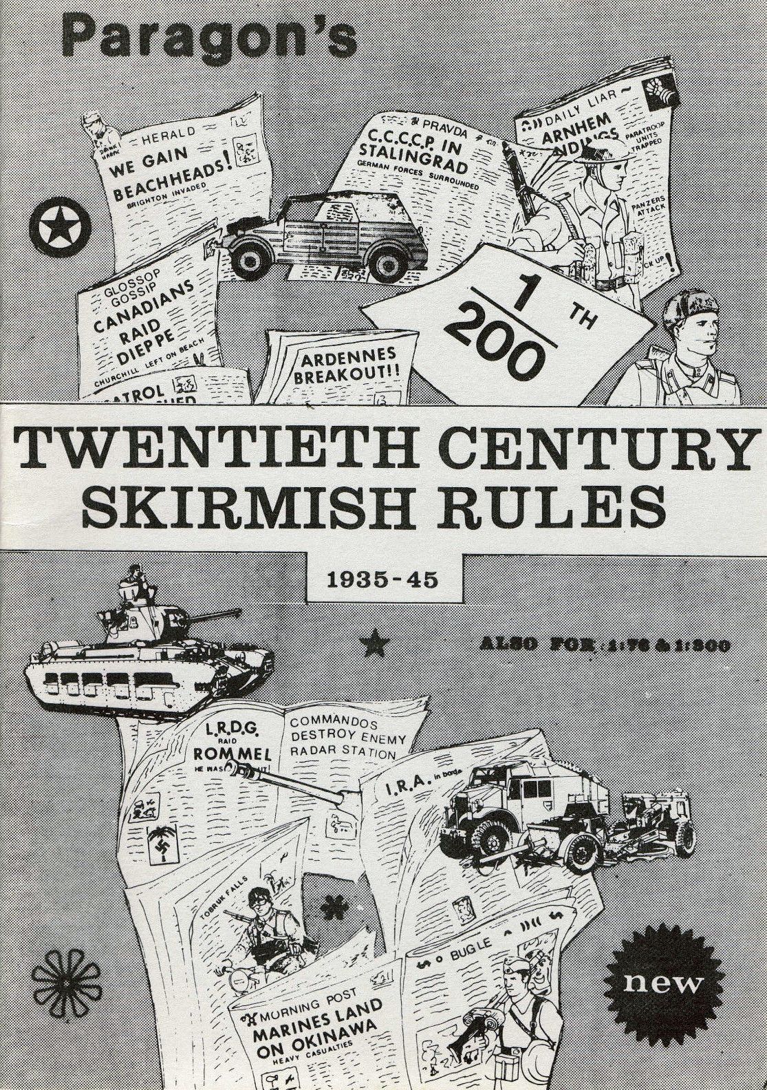 Paragon's New Twentieth Century Skirmish Rules cover