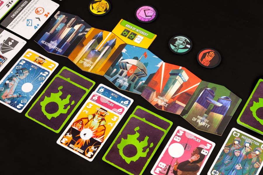 A view of a game of Unrest - IG: @freethemeeple