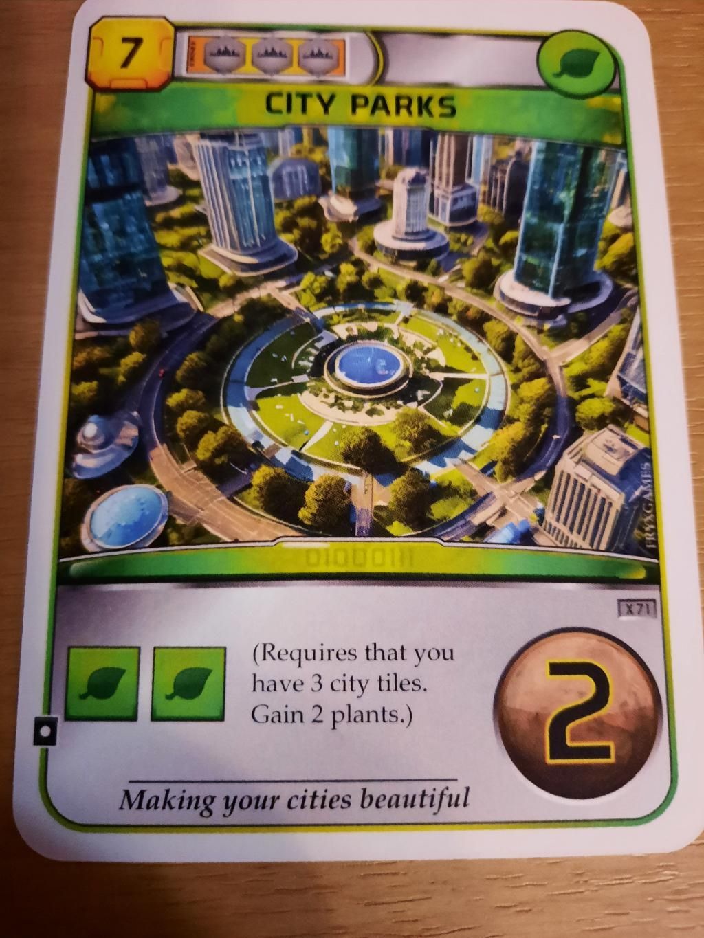 Terraforming Mars: City Parks Promo Card