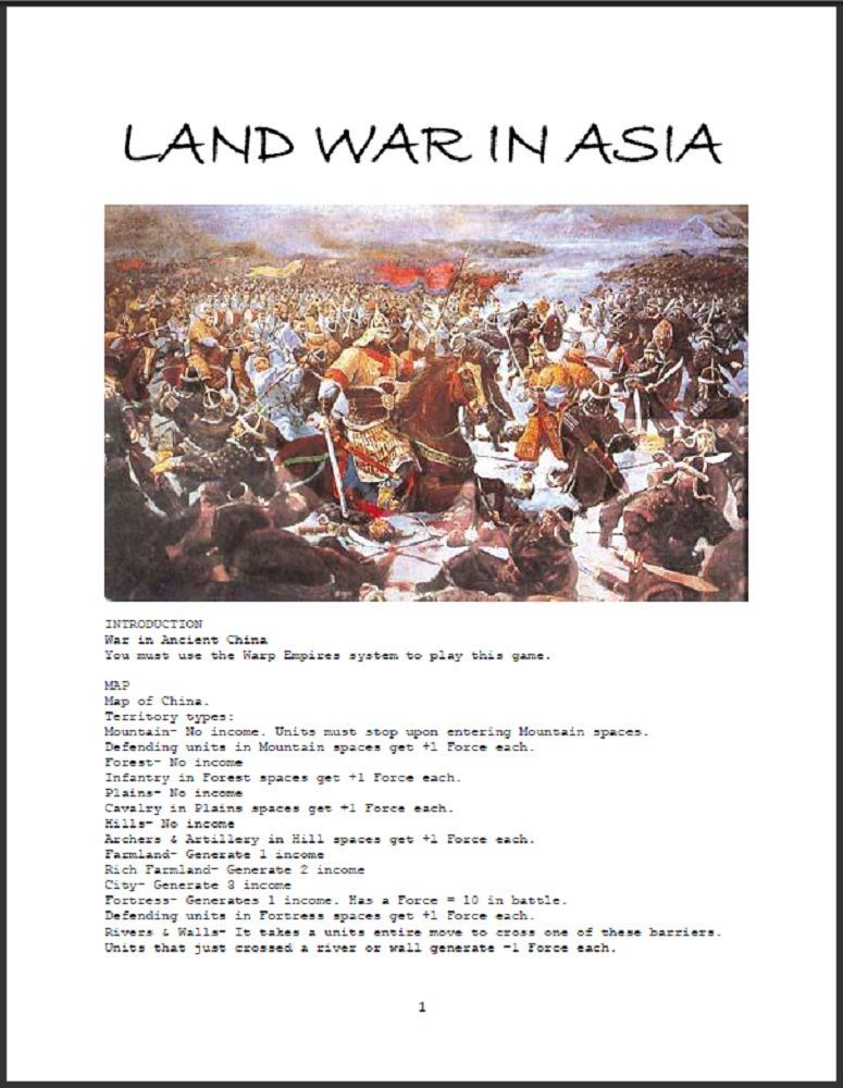Land War in Asia cover art