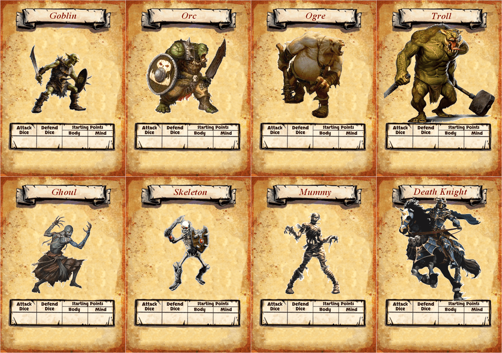 Custom monster cards HeroQuest