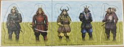 Shogun: Queenie 1 – 5 Daimyo card board cut outs with stands