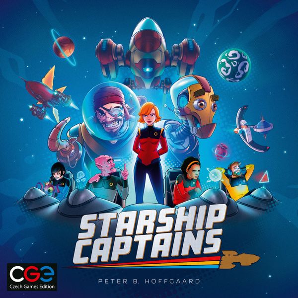 Starship Captains, Czech Games Edition, 2022 — front cover (image provided by the publisher)