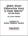RPG Item: Quick Start Character Race & Class Sheets: By-the-Book